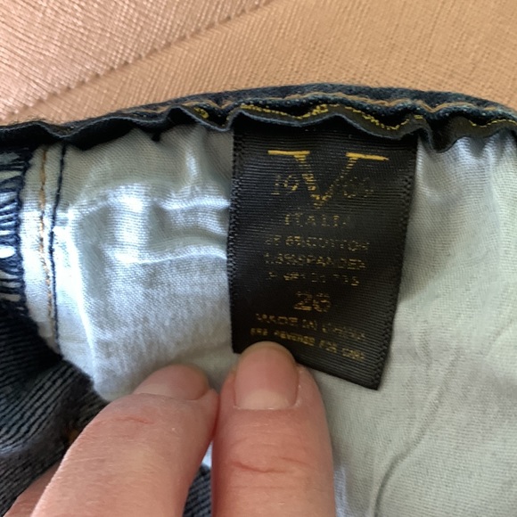 Versace Distressed Skinny Jeans Size 26 - Picture 11 of 12